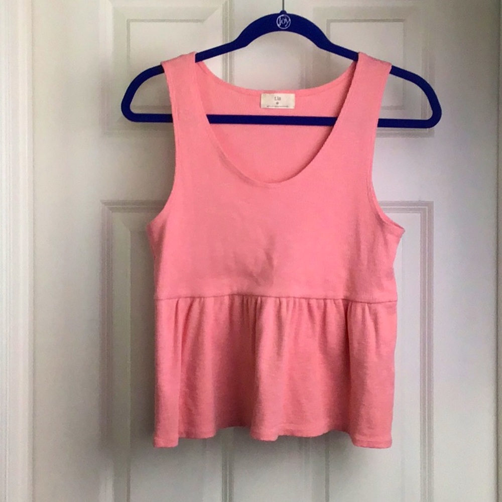 T.La peplum tank